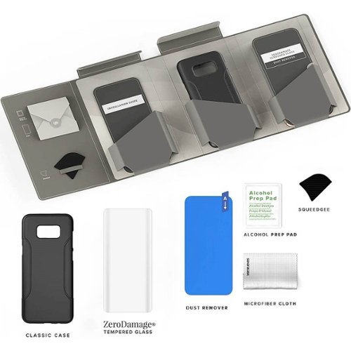SaharaCase Classic Case with Glass Screen Protector for Samsung Galaxy S8 - Black GLOBAL SHIPPING