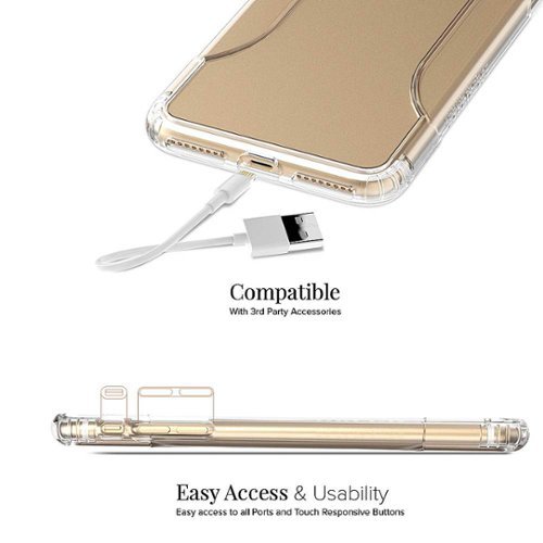 SaharaCase Clear Carrying Case with Glass Screen Protector for Apple iPhone 7 Plus and Apple iPhone 8 Plus - Crystal GLOBAL SHIPPING
