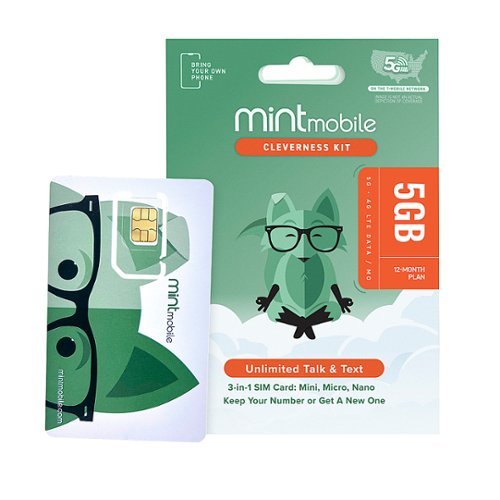 Mint Mobile - 5GB/mo Phone Plan - 12 Months of Wireless Service