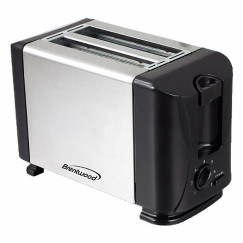  Brentwood - Toaster - Black, Stainless Steel