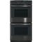 GE - Profile 26.7" Built-In Double Electric Convection Wall Oven - Black Stainless Steel-Front_Standard