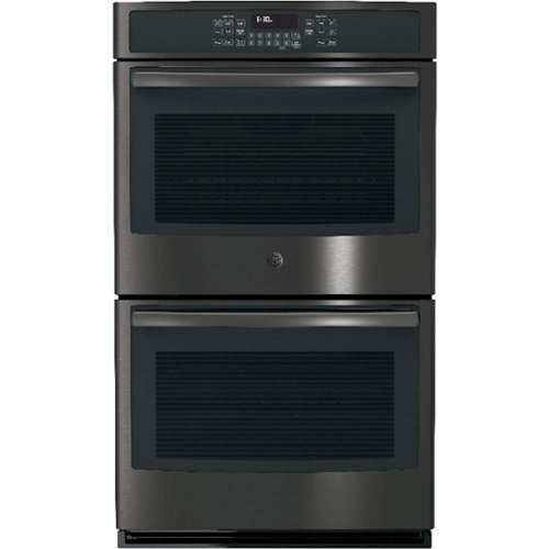 GE - 30" Built-In Double Electric Convection Wall Oven - Black Stainless Steel-Front_Standard 