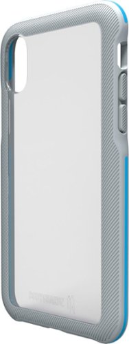 BodyGuardz - Trainr Case for Apple® iPhone® X and XS - Gray/Blue/Transparent-Front_Standard 