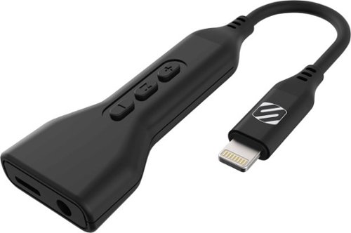 Scosche - StrikeLine™ Headphone Adapter for Select Apple Devices - Black-Front_Standard 