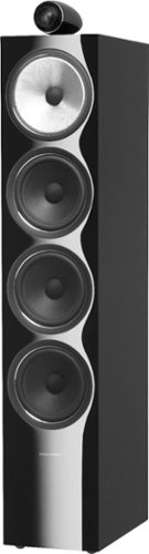 Bowers & Wilkins - 700 Series 3-way Floorstanding Speaker w/ Tweeter on top, w/6" midrange, three 6.5" bass drivers (each) - Gloss black
