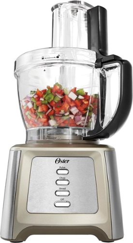  Oster - Designed for Life 14-Cup Food Processor with Chopper - Black/Silver/Transparent