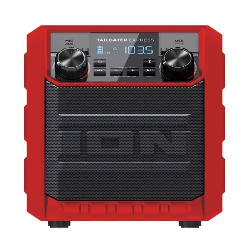 ION Audio - Tailgater Express Portable Bluetooth Speaker - Red-Front_Standard 