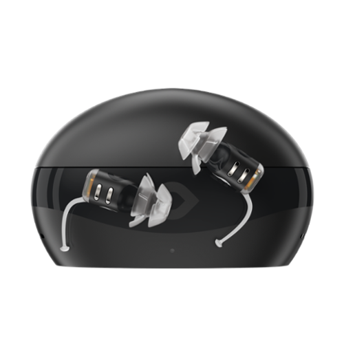 Eargo - SE Self-Fitting FDA-Cleared OTC Hearing Aids - Discreet CIC, Rechargeable, Award-Winning* Support - Black-Front_Standard 