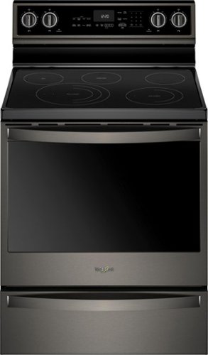 Whirlpool - 6.4 Cu. Ft. Self-Cleaning Freestanding Electric Convection Range - Black stainless steel