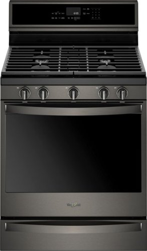 Whirlpool - 5.8 Cu. Ft. Self-Cleaning Freestanding Gas Convection Range - Black stainless steel