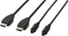 Dynex™ - 6' HDMI Cable and 6' Optical Audio Cable - Black-Front_Standard