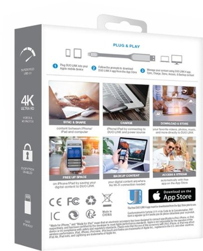 PNY DUO Link 128GB USB 3.0 OTG Flash Drive for iOS Devices and Computers - Gray SHOP ONLINE