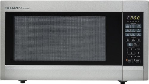  Sharp - 2.2 Cu. Ft. Full-Size Microwave - Stainless steel