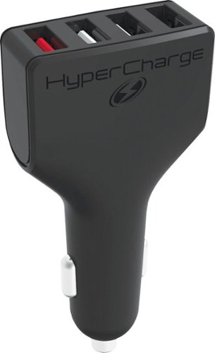  Tzumi - HyperCharge Vehicle Charger - Black/Silver