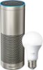 Amazon - Echo Plus (1st Generation) - Smart Speaker with Alexa & Philips Hue Bulb - Silver-Front_Standard