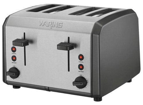  Waring Pro - 4-Slice Toaster - Black/Stainless Steel
