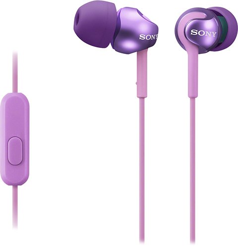Sony - EX Series Earbud Headphones - Violet-Front_Standard 