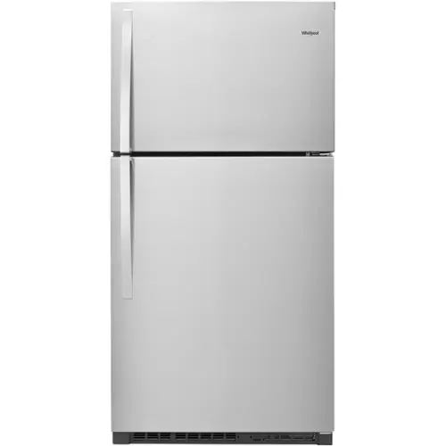 Front. Whirlpool - 21.3 Cu. Ft. Top-Freezer Refrigerator - Fingerprint Resistant Stainless Steel.