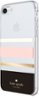 kate spade new york - Case for Apple® iPhone® 6, 6s, 7 and 8 - Cream/blush/gold foil/charlotte stripe black-Front_Standard