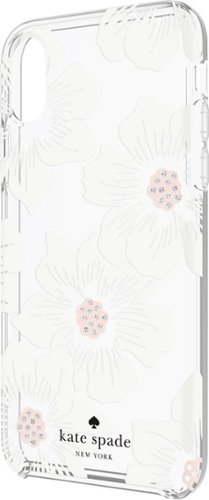  kate spade new york - Case for Apple® iPhone® X and XS - Cream with stones/hollyhock floral clear