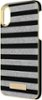 kate spade new york - Case for Apple® iPhone® X and XS - Glitter silver/glitter stripe black saffiano-Front_Standard