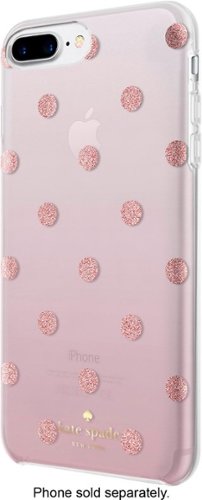  kate spade new york - Case for Apple® iPhone® 6 Plus, 6s Plus, 7 Plus and 8 Plus - Glitter Dot Foxglove Ombre/Rose Gold Foil