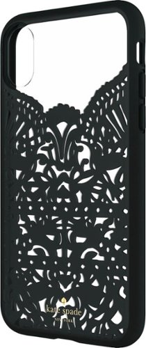  kate spade new york - Case for Apple® iPhone® X and XS - Clear/lace hummingbird black