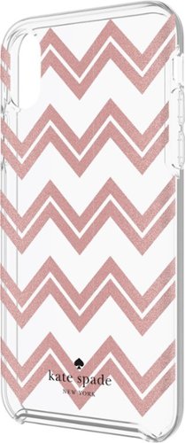  kate spade new york - Case for Apple® iPhone® X and XS - Clear/chevron rose gold