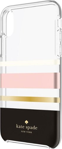  kate spade new york - Case for Apple® iPhone® X and XS - Cream/blush/gold foil/charlotte stripe black