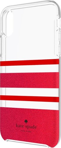  kate spade new york - Case for Apple® iPhone® X and XS - Glitter red/charlotte stripe red