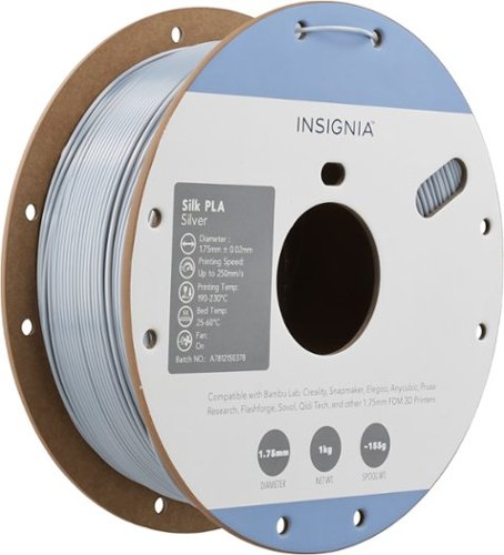 Insignia™ - Silk PLA 1.75mm Filament - Silk Silver