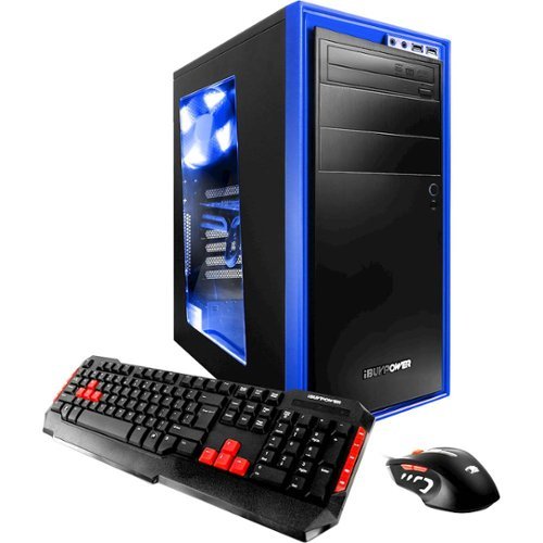  iBUYPOWER - Desktop - AMD Ryzen 5 1400 - 16GB Memory - NVIDIA GeForce GTX 1060 - 120GB Solid State Drive + 2TB Hard Drive - Black/Blue