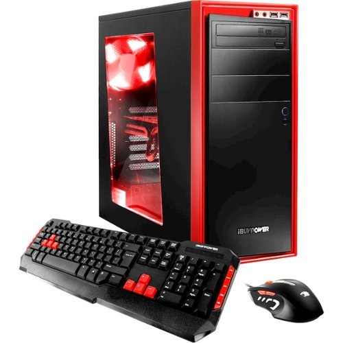 iBUYPOWER - Desktop - Intel Core i7 - 16GB Memory - NVIDIA GeForce GTX 1080 - 120GB Solid State Drive + 1TB Hard Drive - Black/Red