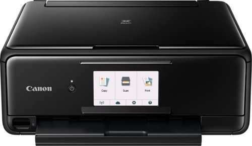 Canon - PIXMA TS8120 Wireless All-In-One Printer - Black-Front_Standard 