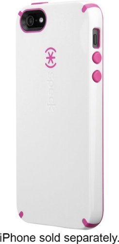 Speck - CandyShell Hard Shell Case for Apple® iPhone® 5 and 5s - White/Pink-Front_Standard 