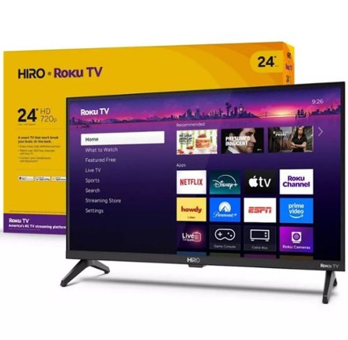 Roku - Refurbished Excellent - Hiro TV 24" 720p HD Smart TV Flat Screen LED Television and Dolby Audio for Streaming-Front_Standard 