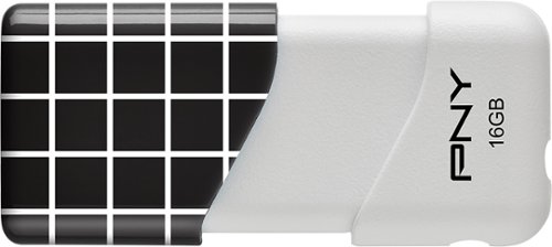 PNY - Windowpane 16GB USB 2.0 Flash Drive - Black/White