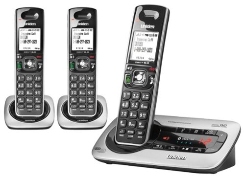 Uniden - D3580-3 DECT 6.0 Expandable Cordless Phone System with Digital Answering System - Multi-Angle_Standard 