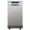 SPT - 18 in. Electronic Portable 120-Volt Dishwasher with 6-Cycles with 8 Place Settings Capacity - Stainless Steel-Front_Standard
