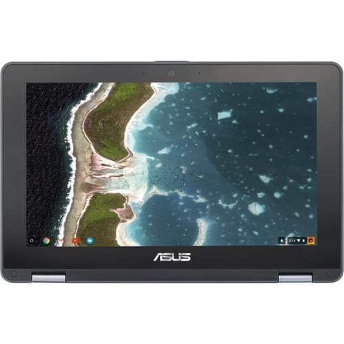  ASUS - Flip C213SA 2-in-1 11.6&quot; Touch-Screen Chromebook - Intel Celeron - 4GB Memory - 32GB eMMC Flash Memory - Dark gray