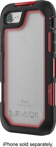  Griffin - Survivor Modular Case for Apple® iPhone® 6, 6s, 7 and 8 - Black/Red
