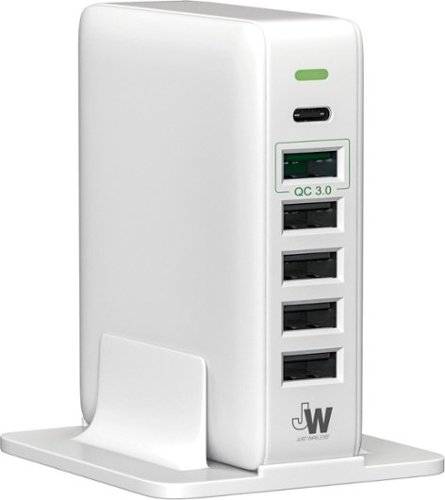 Just Wireless 6-Port USB Charging Station - White WORLDWIDE DELIVERY
