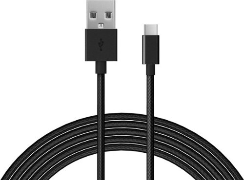  Just Wireless - 6' USB Type C-to-USB Cable - Black