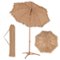 Costway - 6.5 FT Hula Thatched Tiki Beach Umbrella 30° Tilting Hawaiian Style Umbrella - Natural-Front_Standard