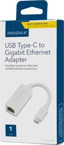 Insignia™ USB Type-C to Gigabit Ethernet Adapter - White GLOBAL SHIPPING