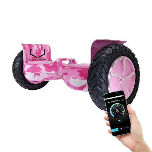 Swagtron - T6 Self-Balancing Scooter - Pink camo-Front_Standard 