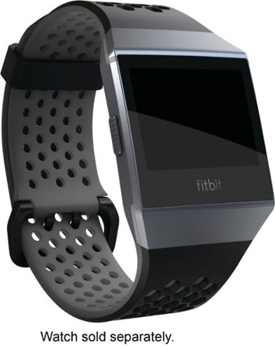 Sport Band Small Watch Strap for Fitbit Ionic - Black & charcoal-Angle_Standard 