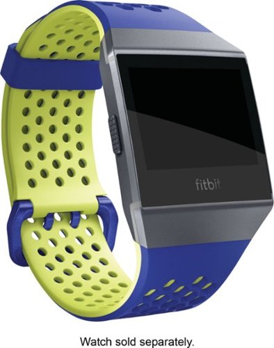 Sport Band Small Watch Strap for Fitbit Ionic - Cobalt & lime-Angle_Standard 
