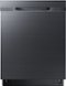 Samsung - Samsung-StormWash 24" Top Control Fingerprint Resistant Built-In Dishwasher - Black Stainless Steel-Front_Standard