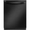 LG - 24" Top Control Smart Wi-Fi Enabled Dishwasher with QuadWash and Steel Tub with Light - Matte Black Stainless Steel-Front_Standard